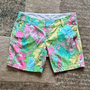 Lilly Pulitzer Jayne Floral Shorts in Pink, Green & Blue